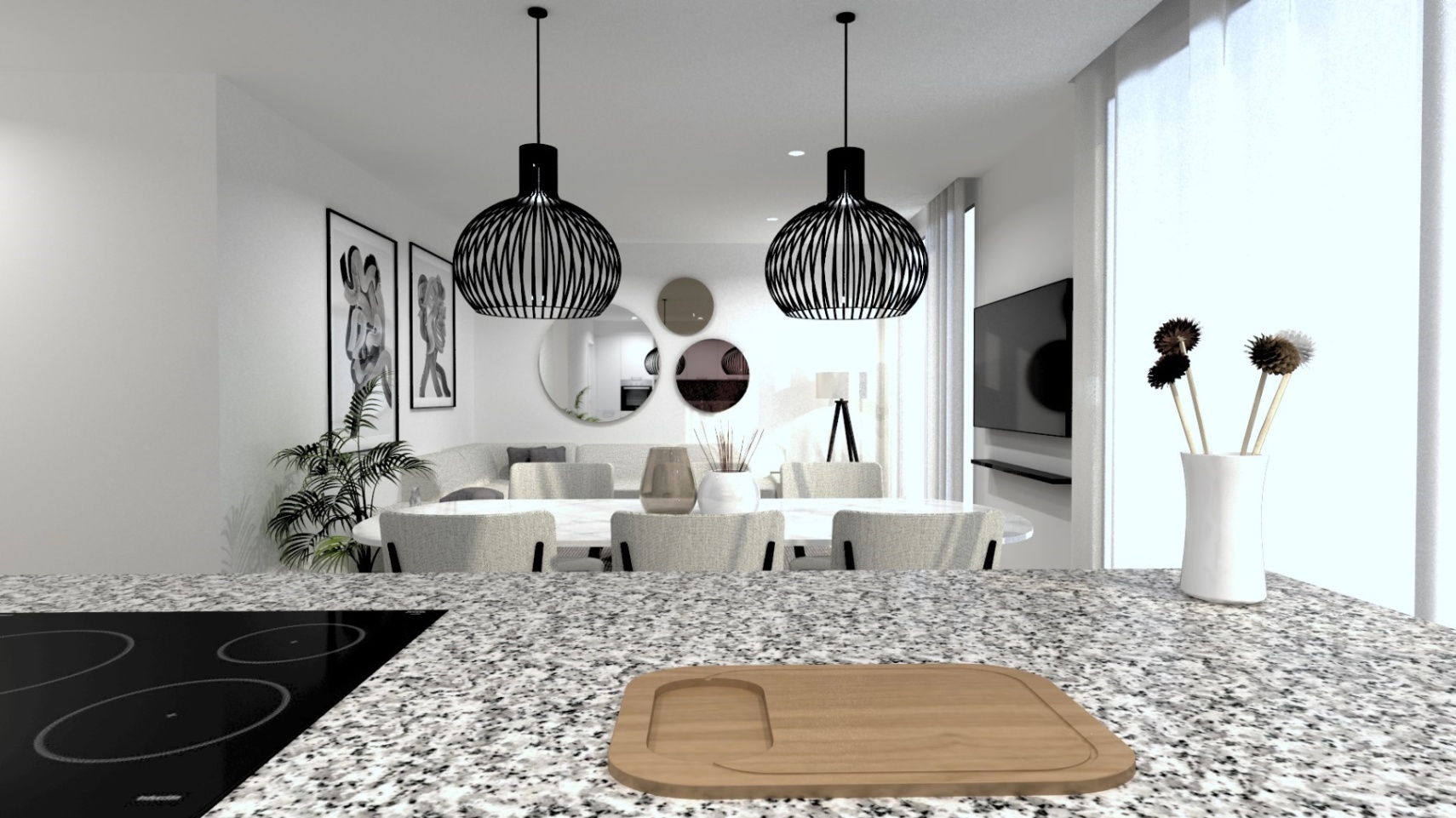 Apartments on the 2nd floor in Dénia, New Construction