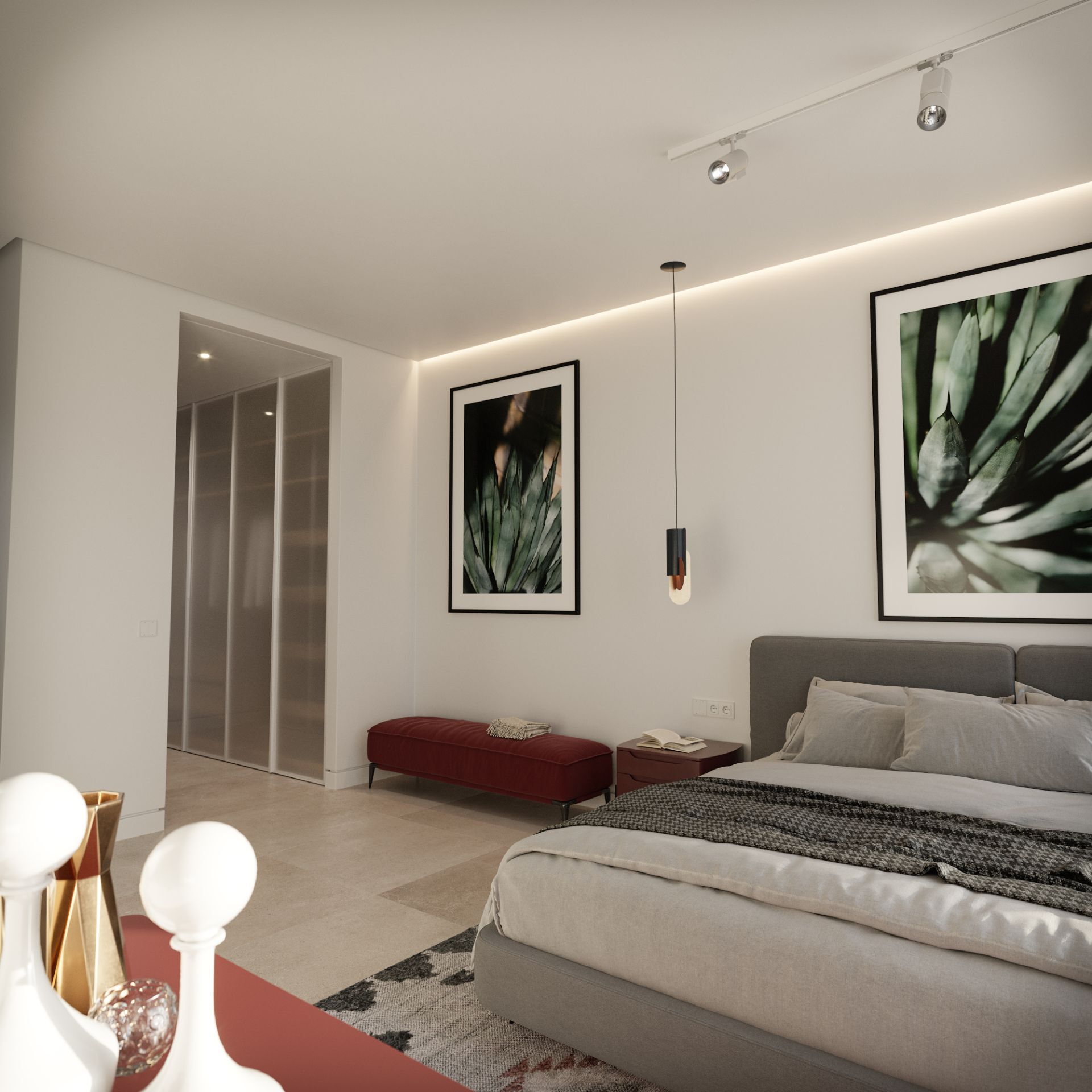 Villa neu gebaut in Sierra Cortina, Finestrat, mit Panoramablick auf das Meer und die Skyline von Benidorm.