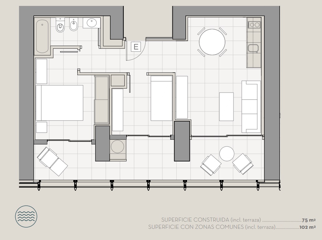 Exklusives Apartment mit 2 Schlafzimmern im 27. Stock, Benidorm