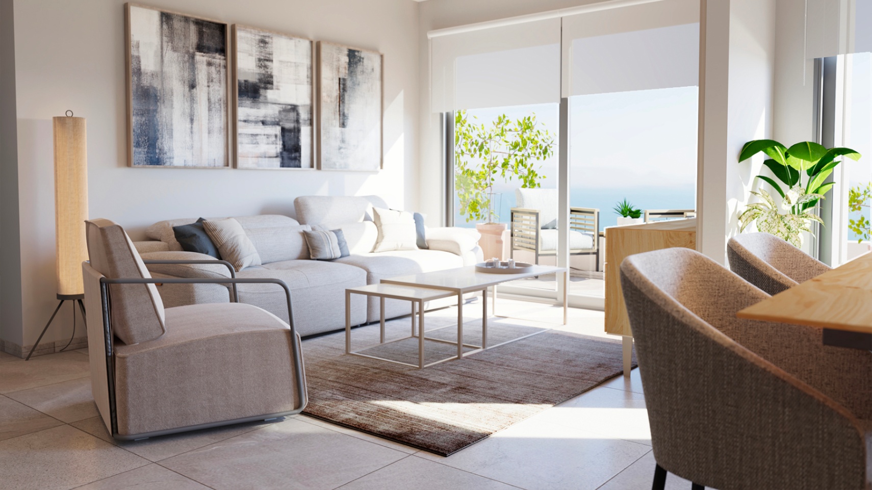 Appartements neufs à seulement 300 mètres de la plage.