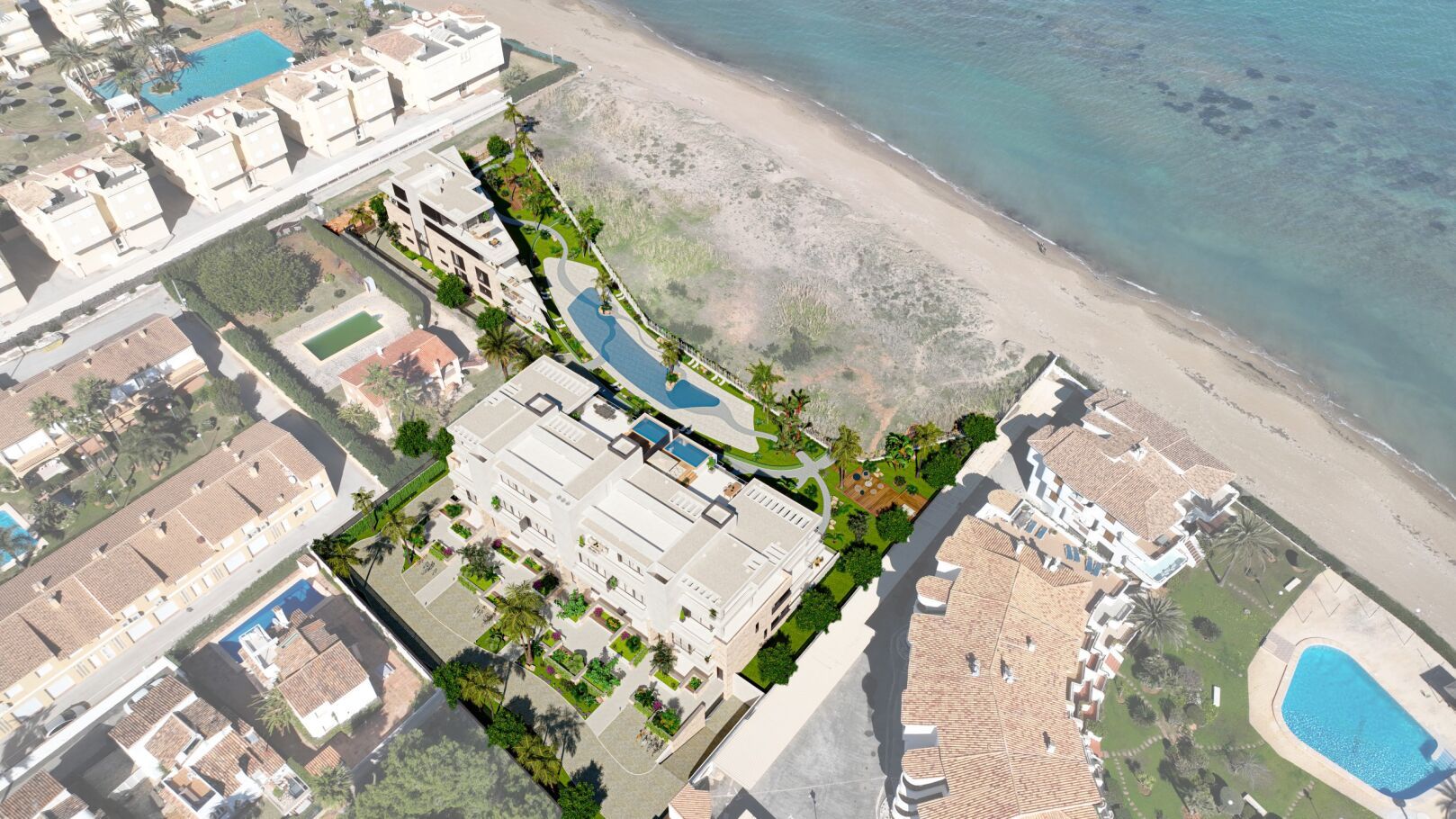 Appartement de 3 chambres au 1er étage en première ligne à Denia