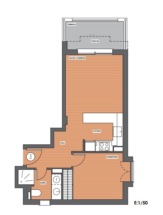 Appartement d’une chambre au premier étage à Dénia
