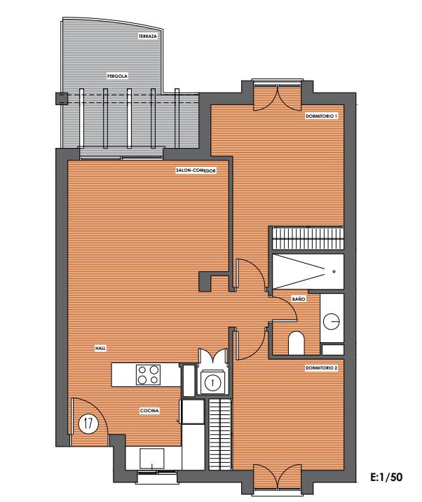 Appartement de 2 chambres au deuxième étage, Dénia