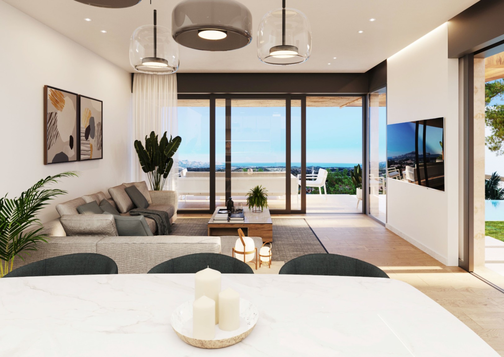 Chalet de 3 dormitorios de obra nueva en Polop