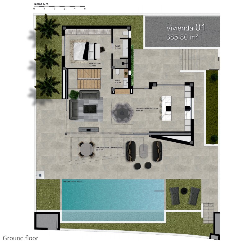 Villa de luxe de 3 chambres à Polop