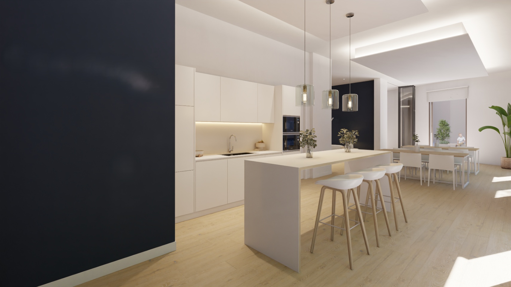 Appartement de 3 chambres au 1er étage dans le centre de Valence