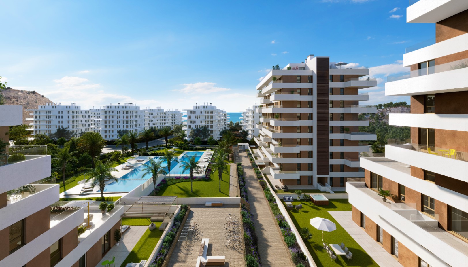 Appartement neuf de 4 chambres à 100 m de la plage à Villajoyosa