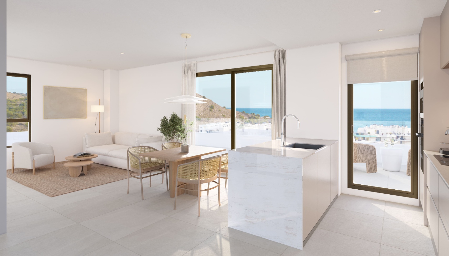 Appartement neuf de 4 chambres à 100 m de la plage à Villajoyosa