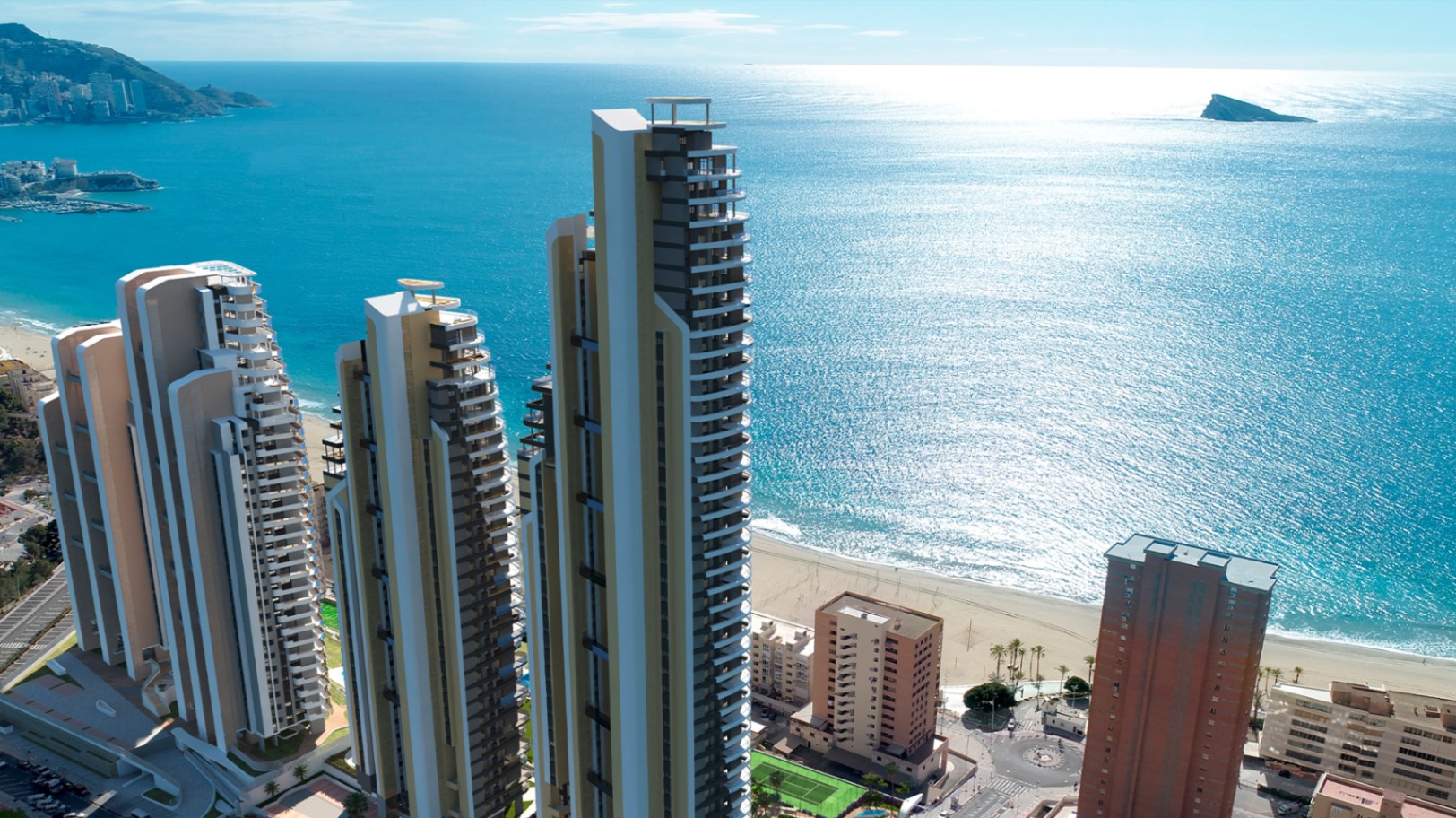 Appartement de luxe de 4 chambres sur la plage de Poniente à Benidorm