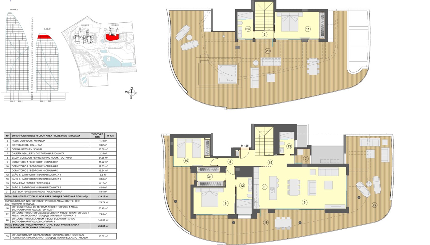 Appartement de luxe de 3 chambres sur la plage de Poniente à Benidorm