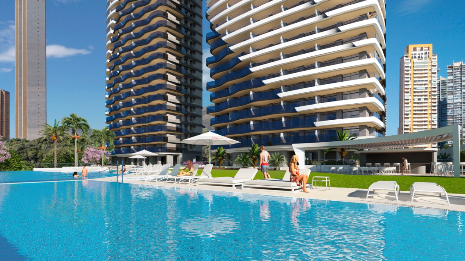 Appartement exclusif de 3 chambres sur la plage de Poniente à Benidorm