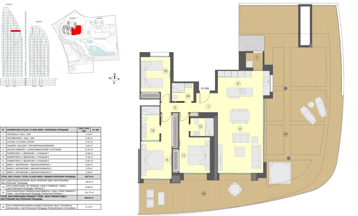 Appartement exclusif de 3 chambres sur la plage de Poniente à Benidorm