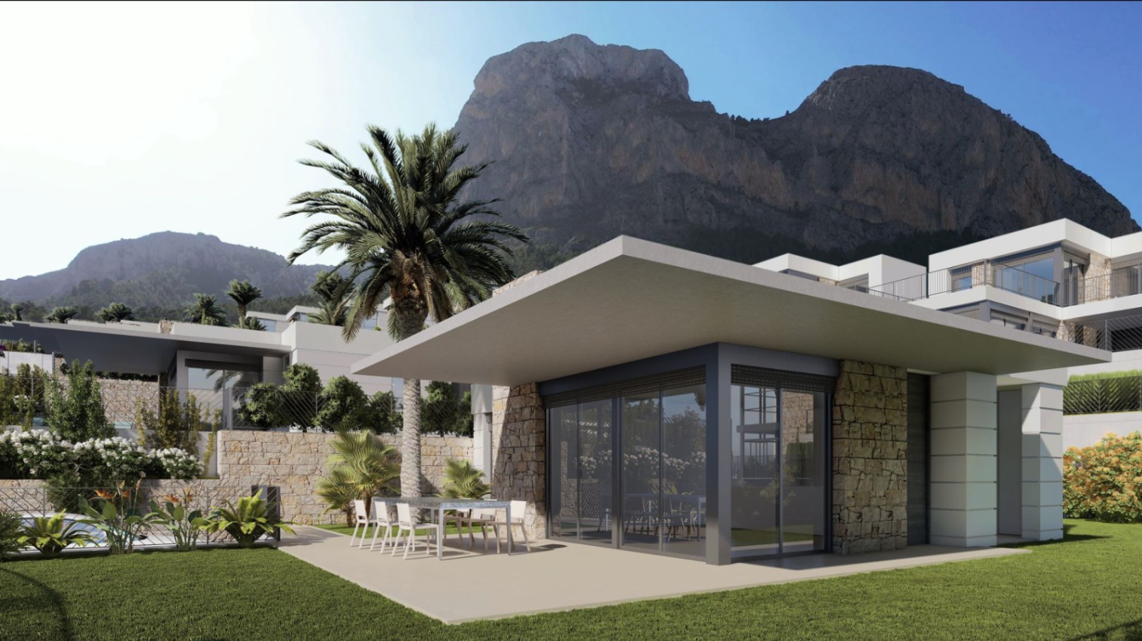 Villa moderne avec vue panoramique sur la mer à Polop