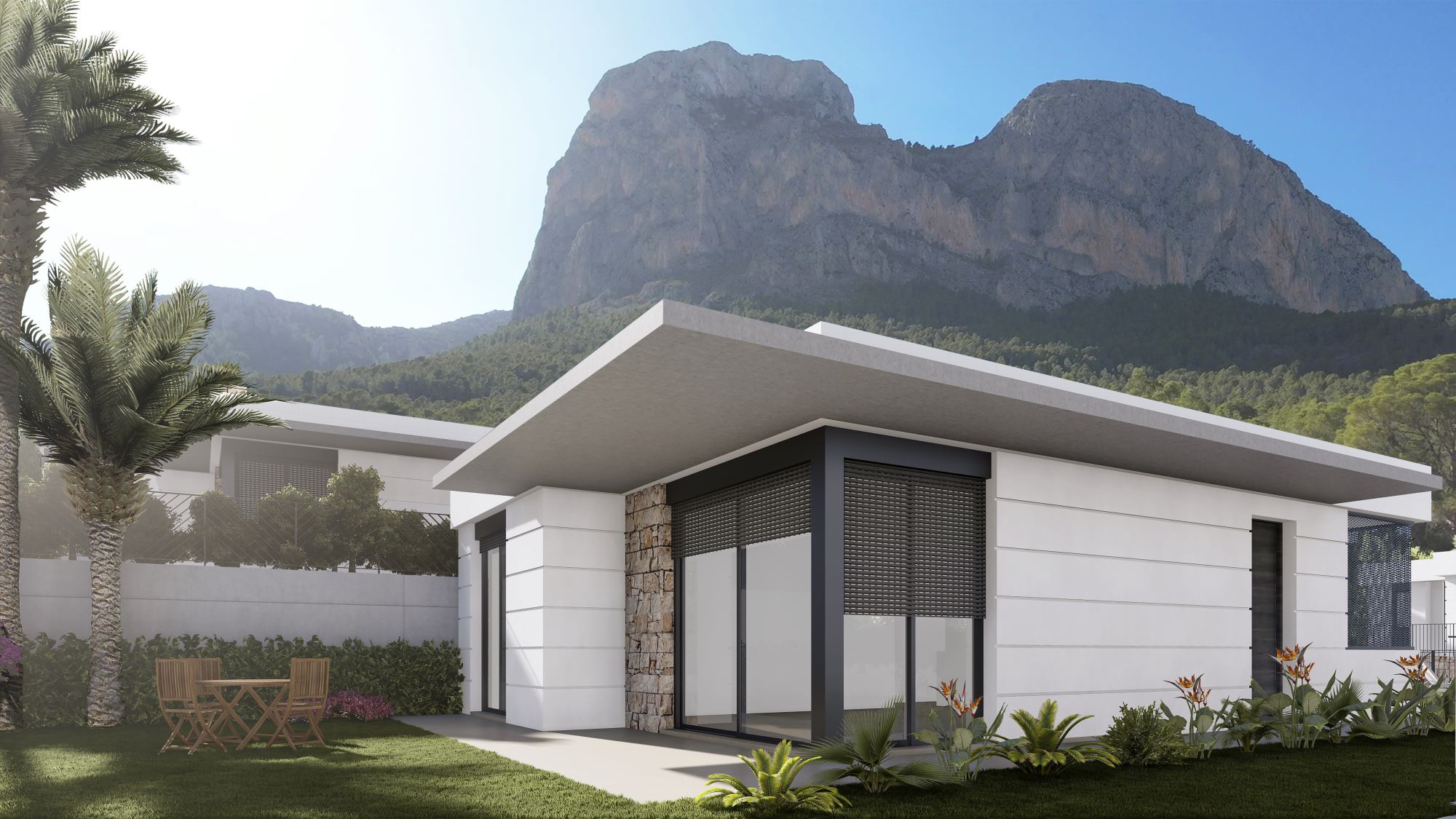 Villa moderne avec vue panoramique sur la mer à Polop
