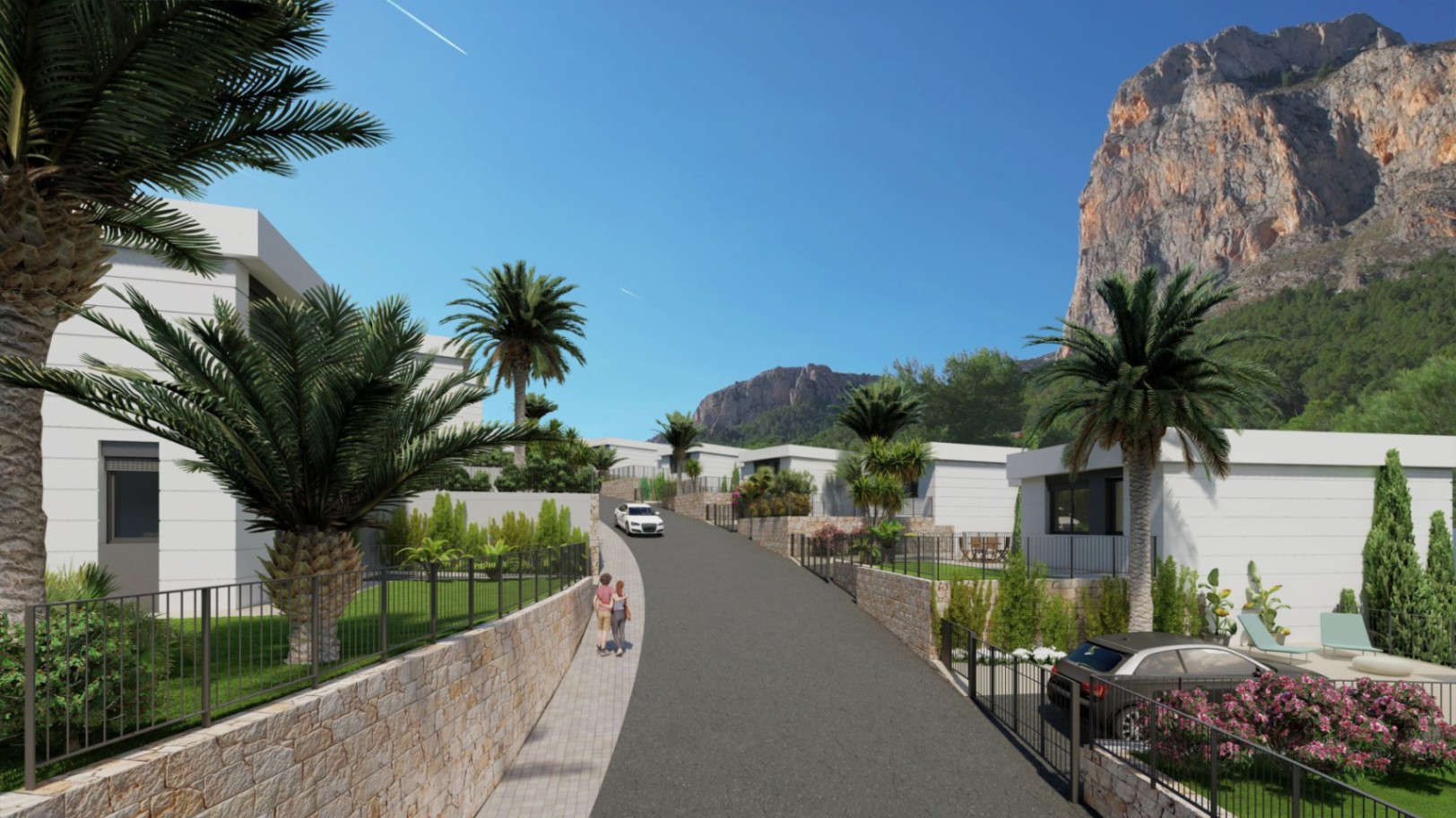 Villa moderne avec vue panoramique sur la mer à Polop