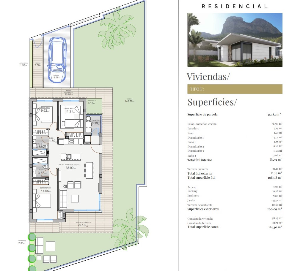 Villa moderne avec vue panoramique sur la mer à Polop