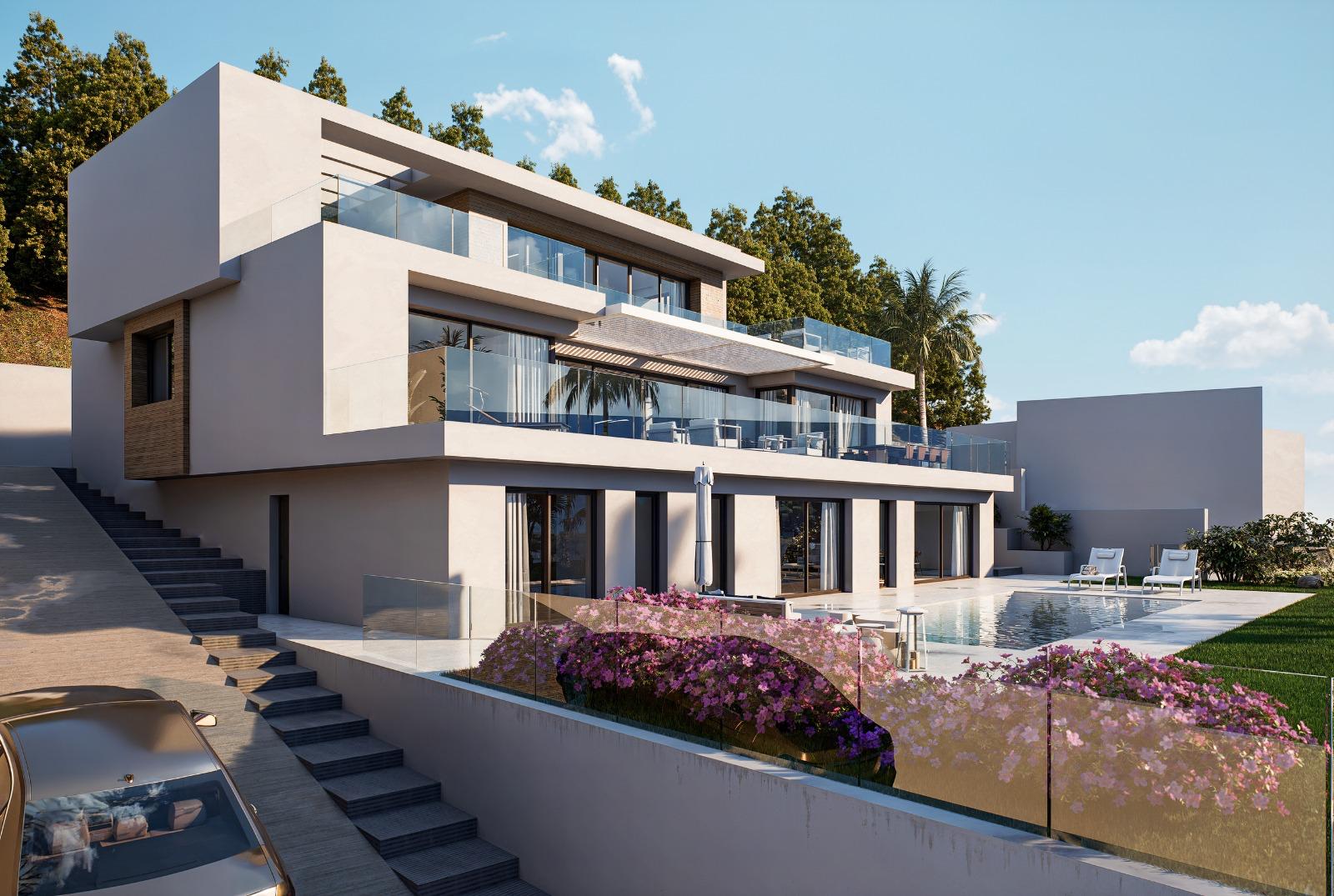 Villa de luxe moderne avec vue sur la mer