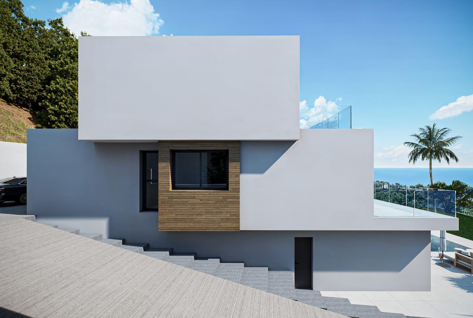 Villa de luxe moderne avec vue sur la mer