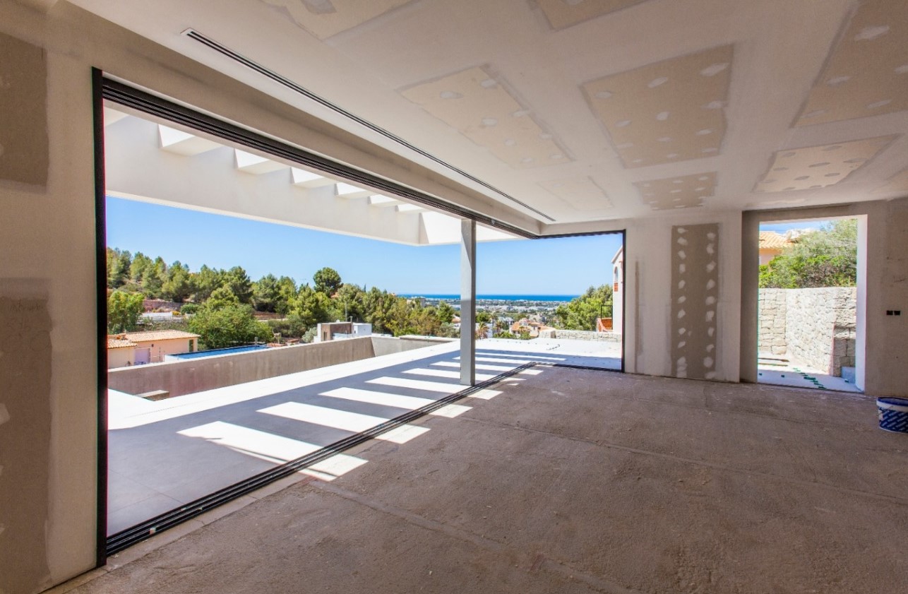 Villa moderne en construction avec vue sur la mer à Dénia