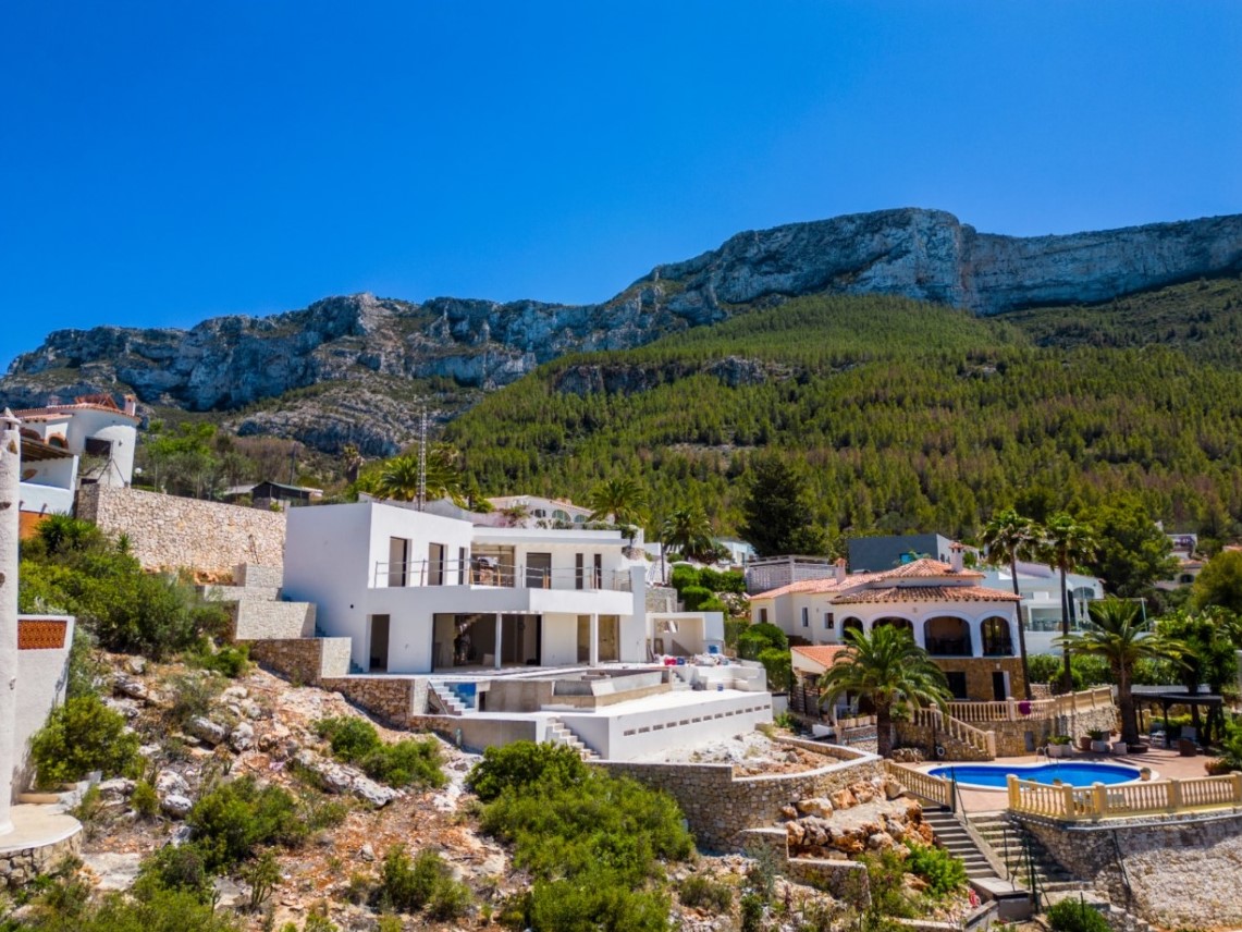 Villa moderne en construction avec vue sur la mer à Dénia