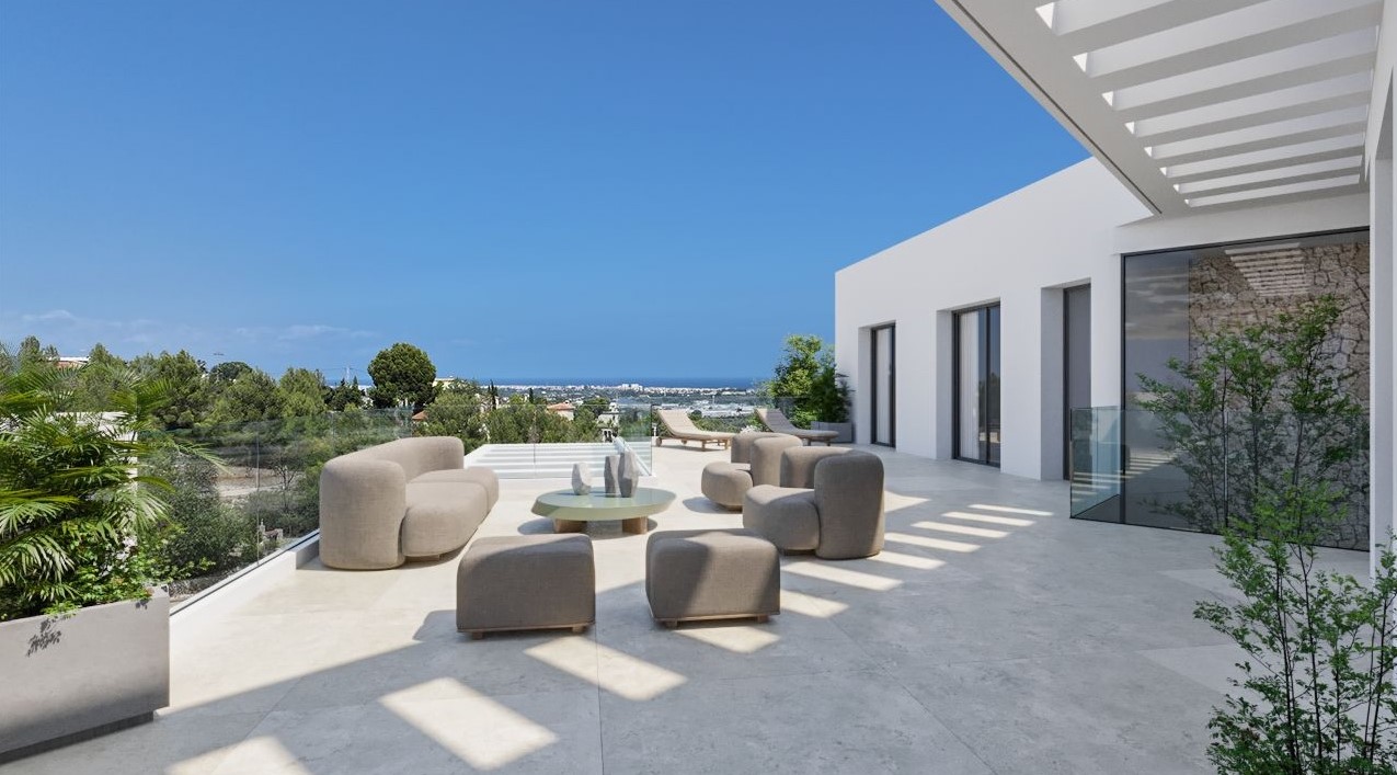 Villa moderne en construction avec vue sur la mer à Dénia