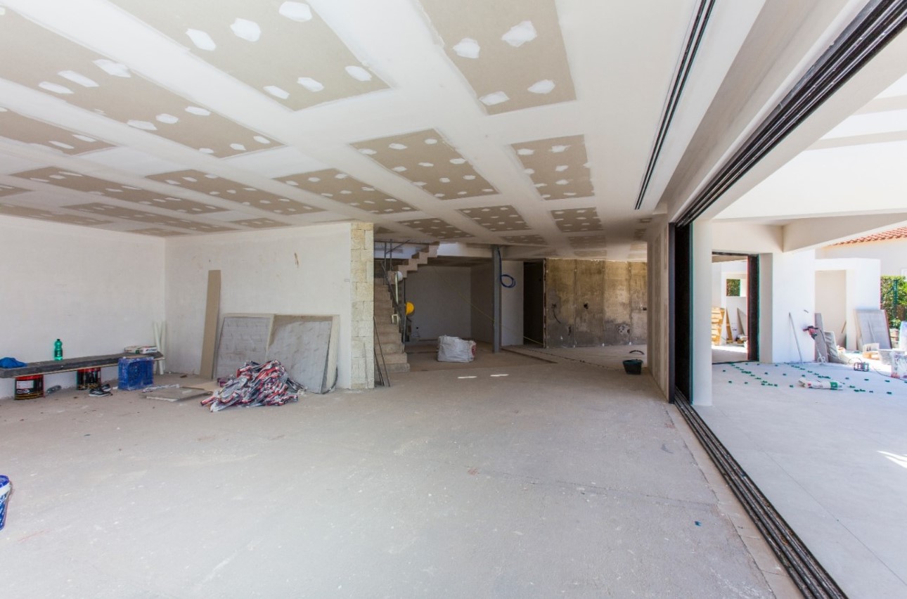 Villa moderne en construction avec vue sur la mer à Dénia