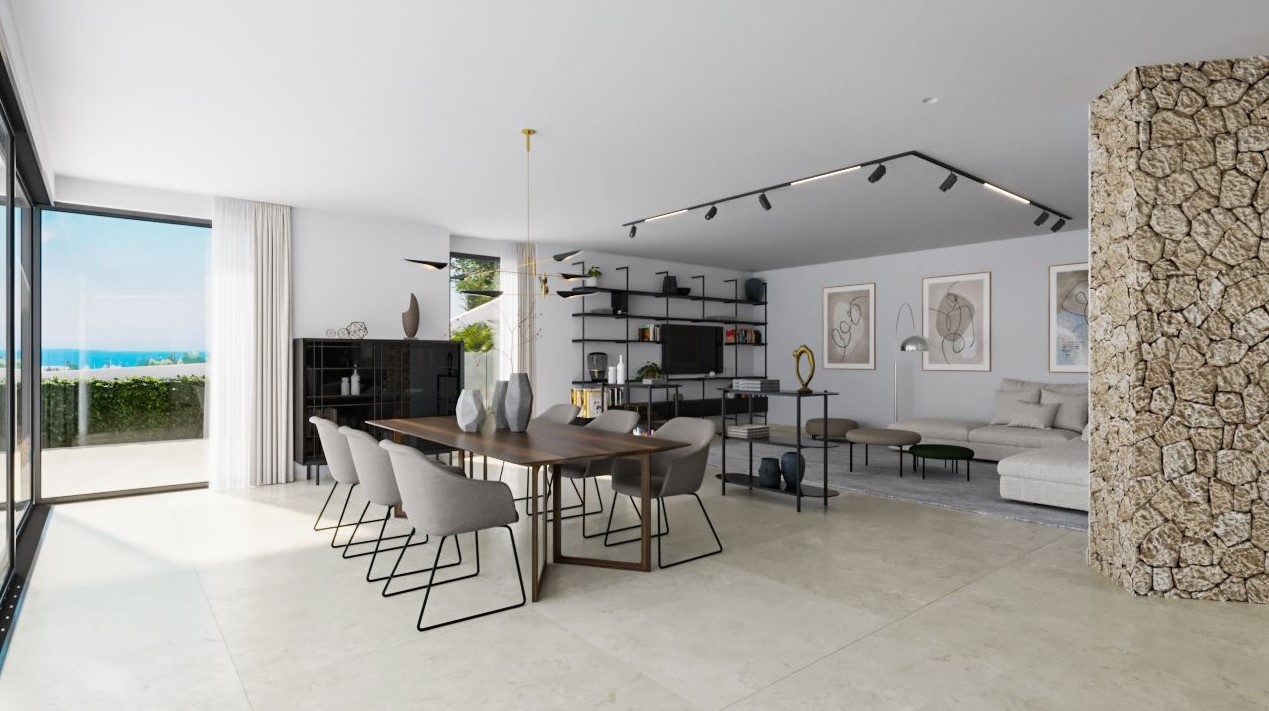 Villa moderne en construction avec vue sur la mer à Dénia