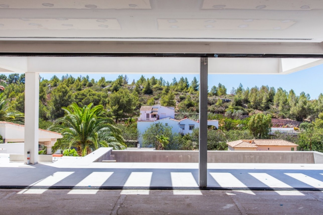 Villa moderne en construction avec vue sur la mer à Dénia