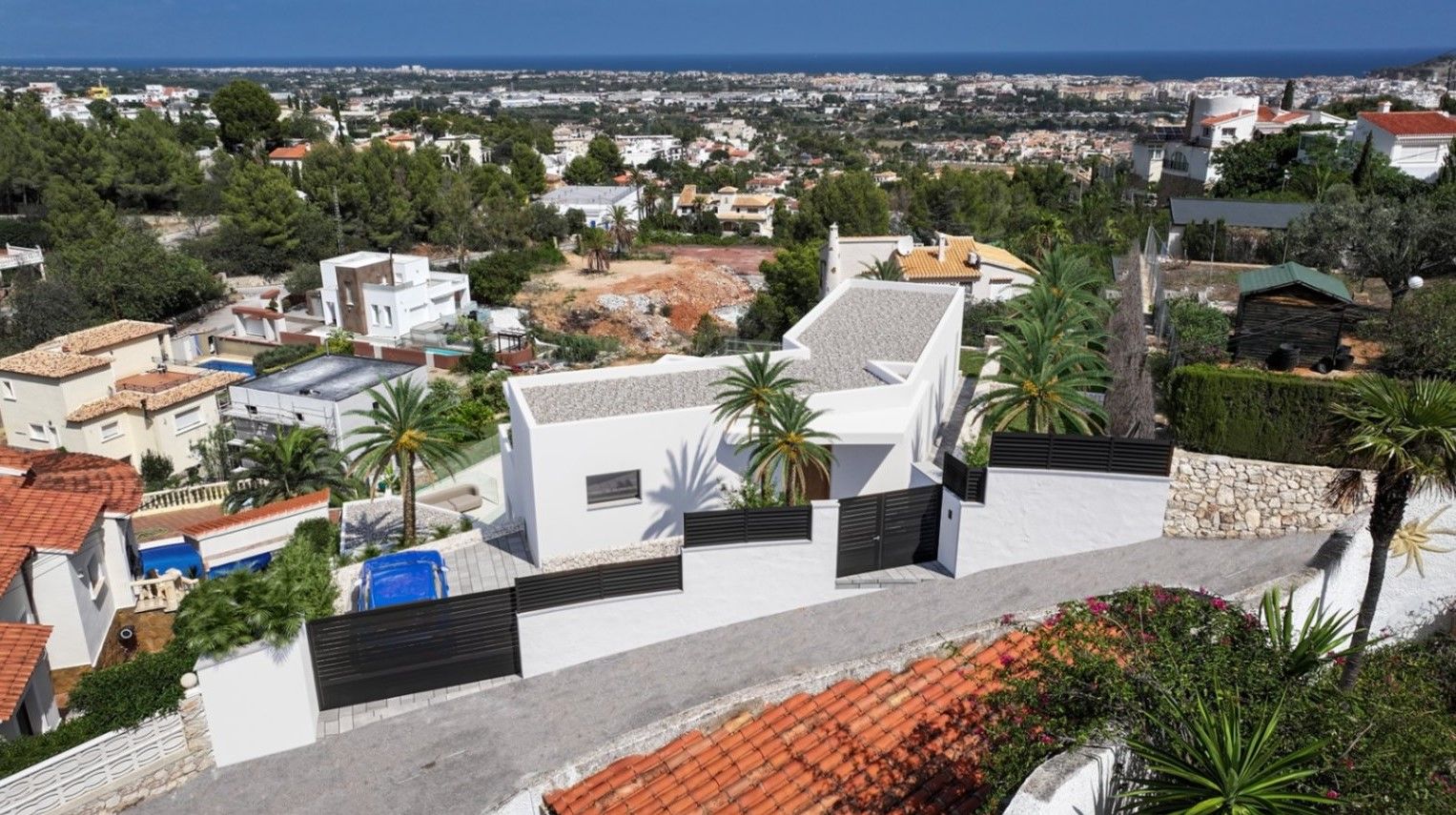 Villa moderne en construction avec vue sur la mer à Dénia