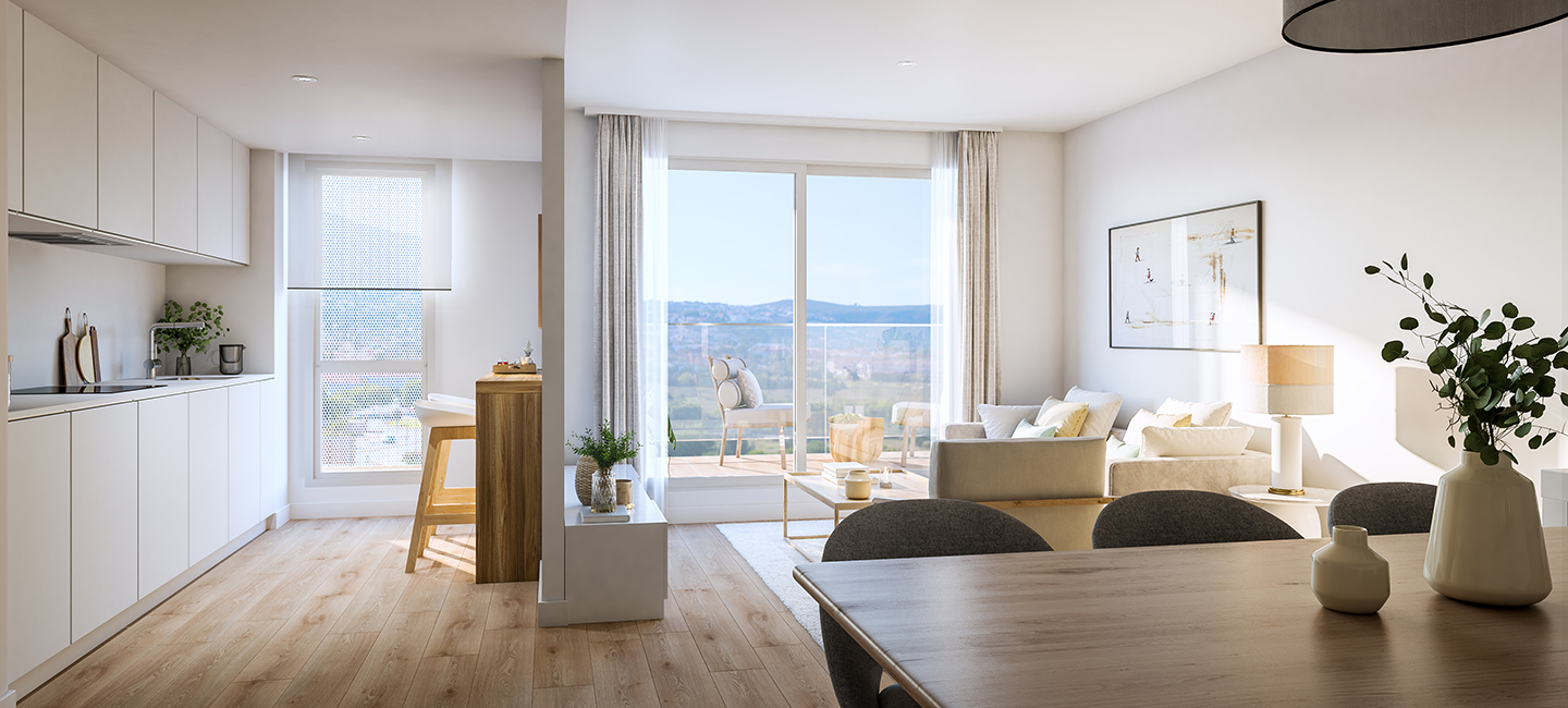 Newly built apartment in Dénia with views of Montgó and close to the sea.