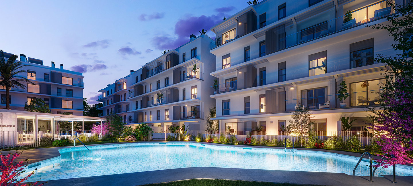 Newly built apartment in Dénia with views of Montgó and close to the sea.