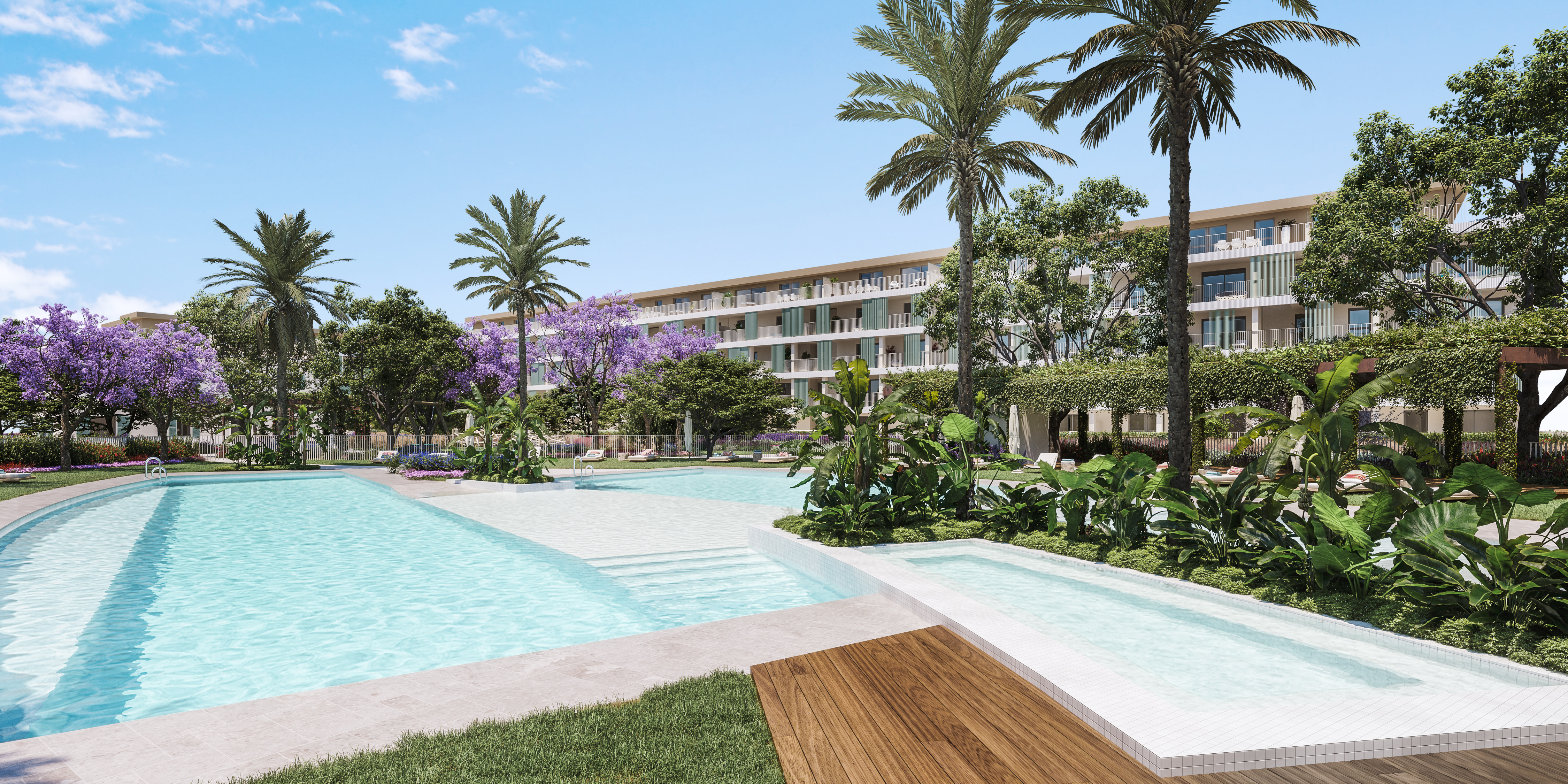 Appartement de luxe avec grand jardin à vendre à Denia à 100m de la plage