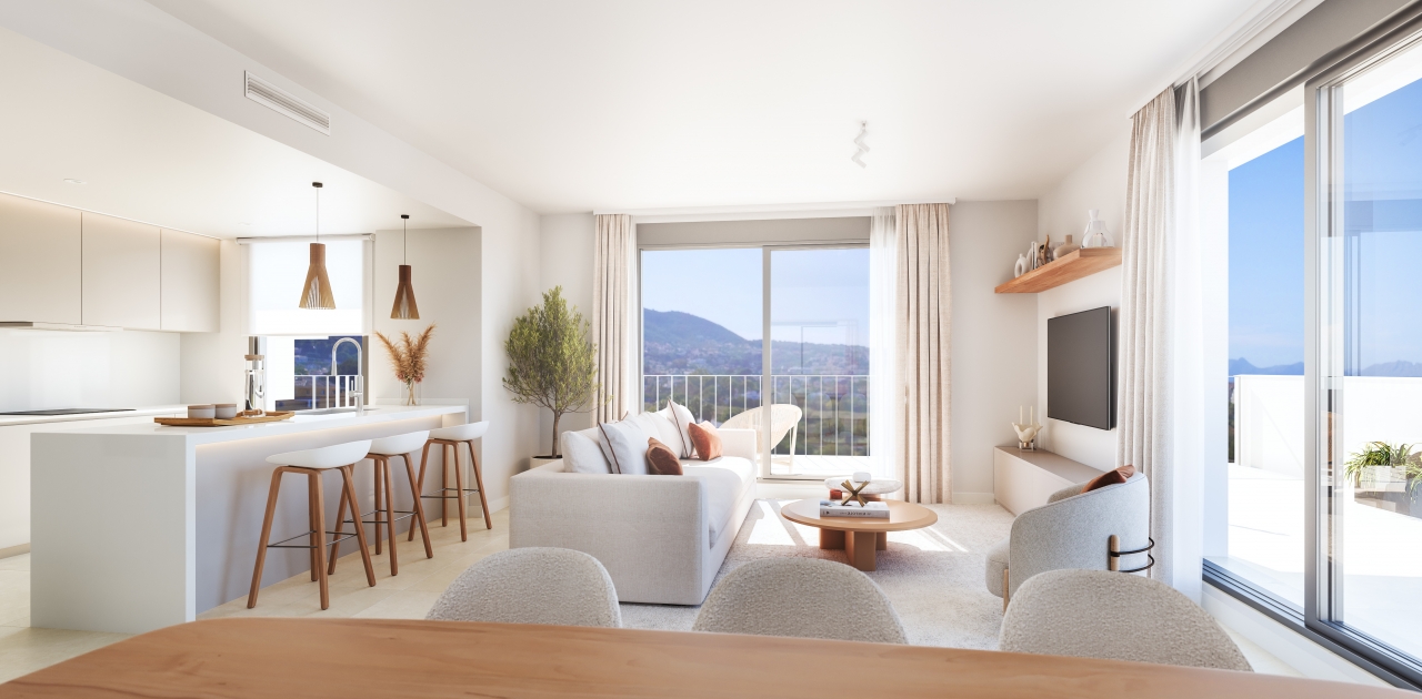 Appartement de luxe avec grand jardin à vendre à Denia à 100m de la plage