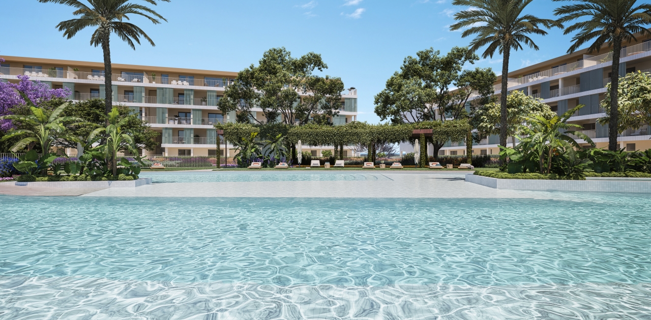 Appartement de luxe avec grand jardin à vendre à Denia à 100m de la plage
