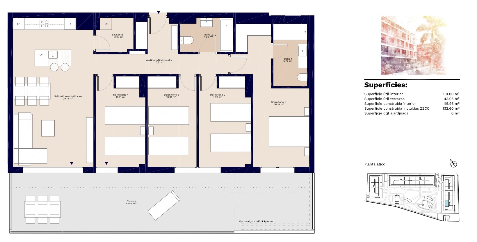 Penthouse til salg i Denia, Alicante