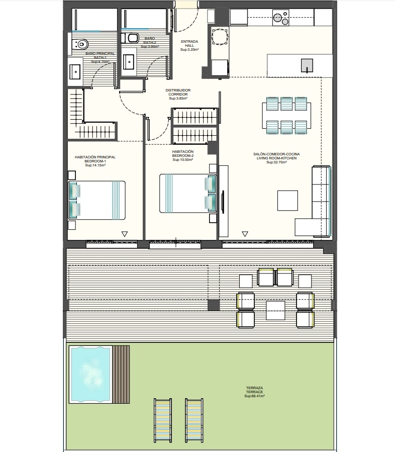 Appartement avec vue sur la mer et Benidorm à vendre