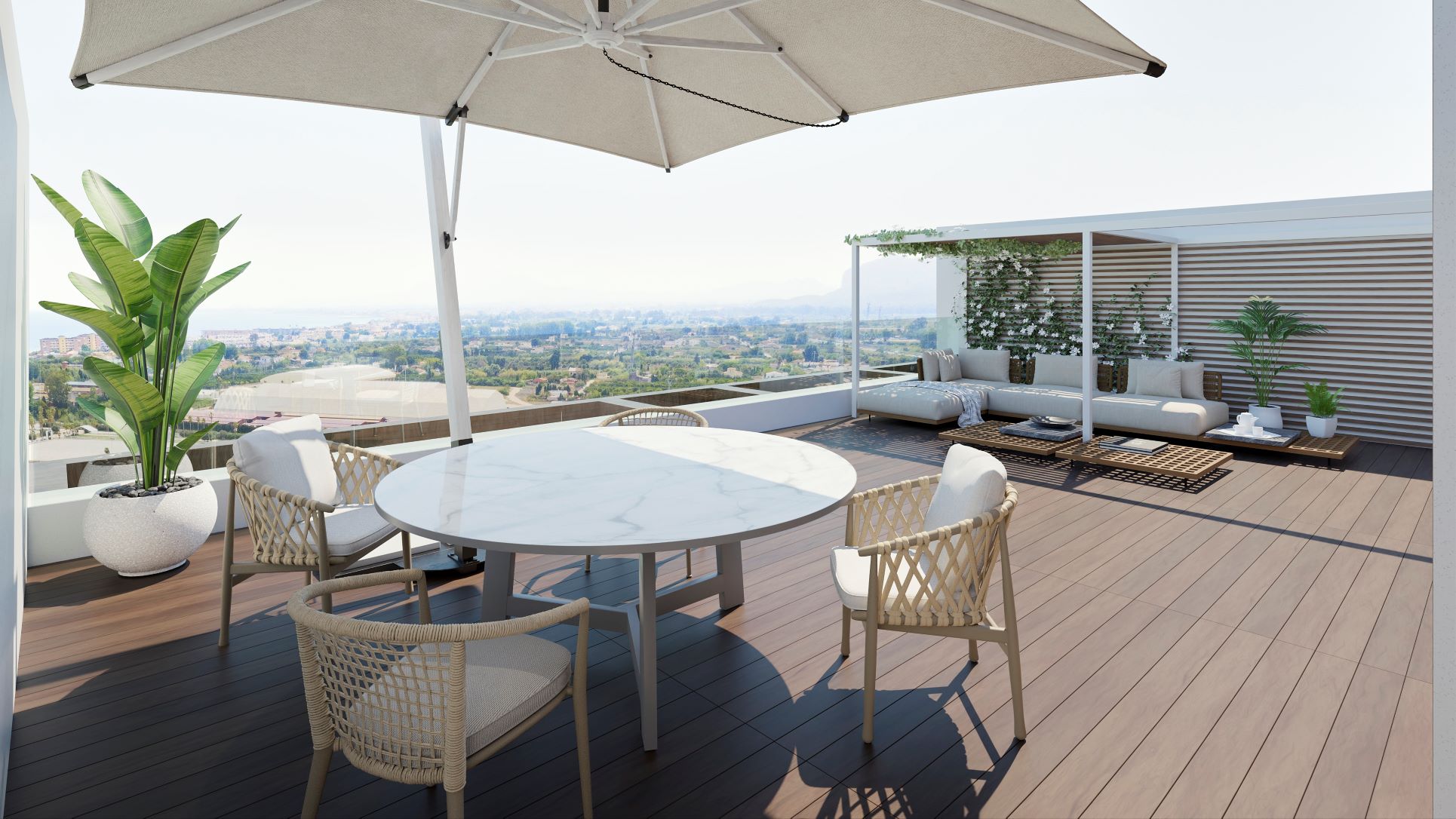 Exklusives Penthouse mit privatem Pool und Panoramablick auf das Meer