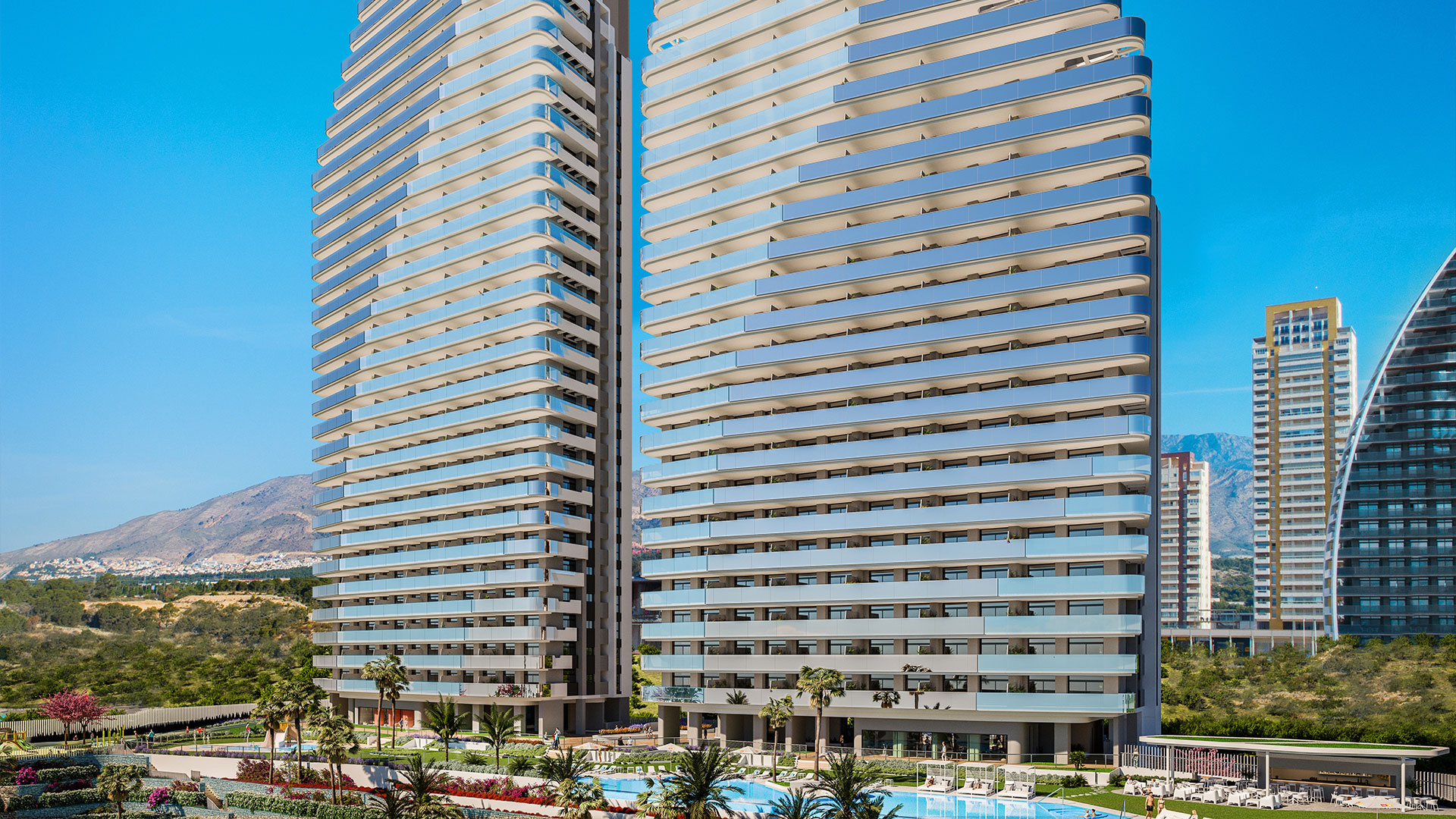 Appartement de luxe sur la plage avec une vue imprenable sur la mer à seulement 50 mètres de la plage