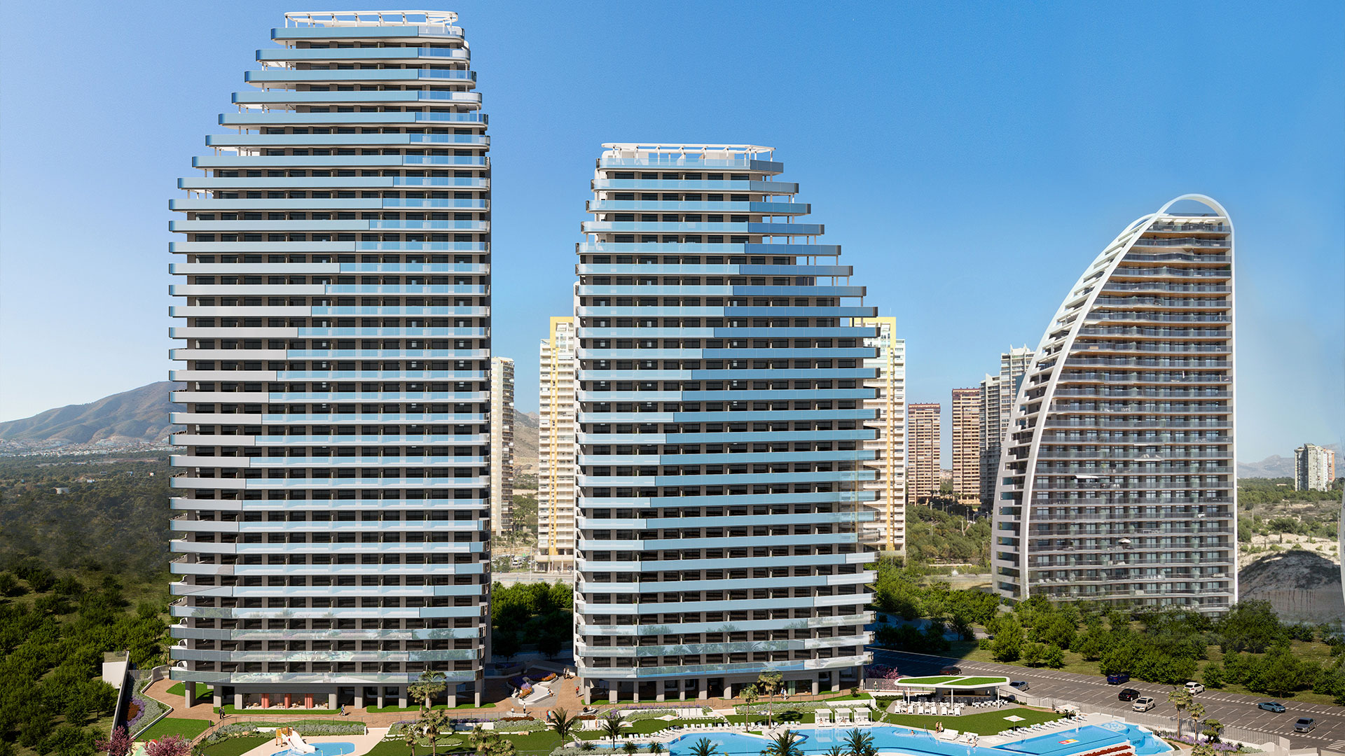 Appartement de luxe sur la plage avec une vue imprenable sur la mer à seulement 50 mètres de la plage