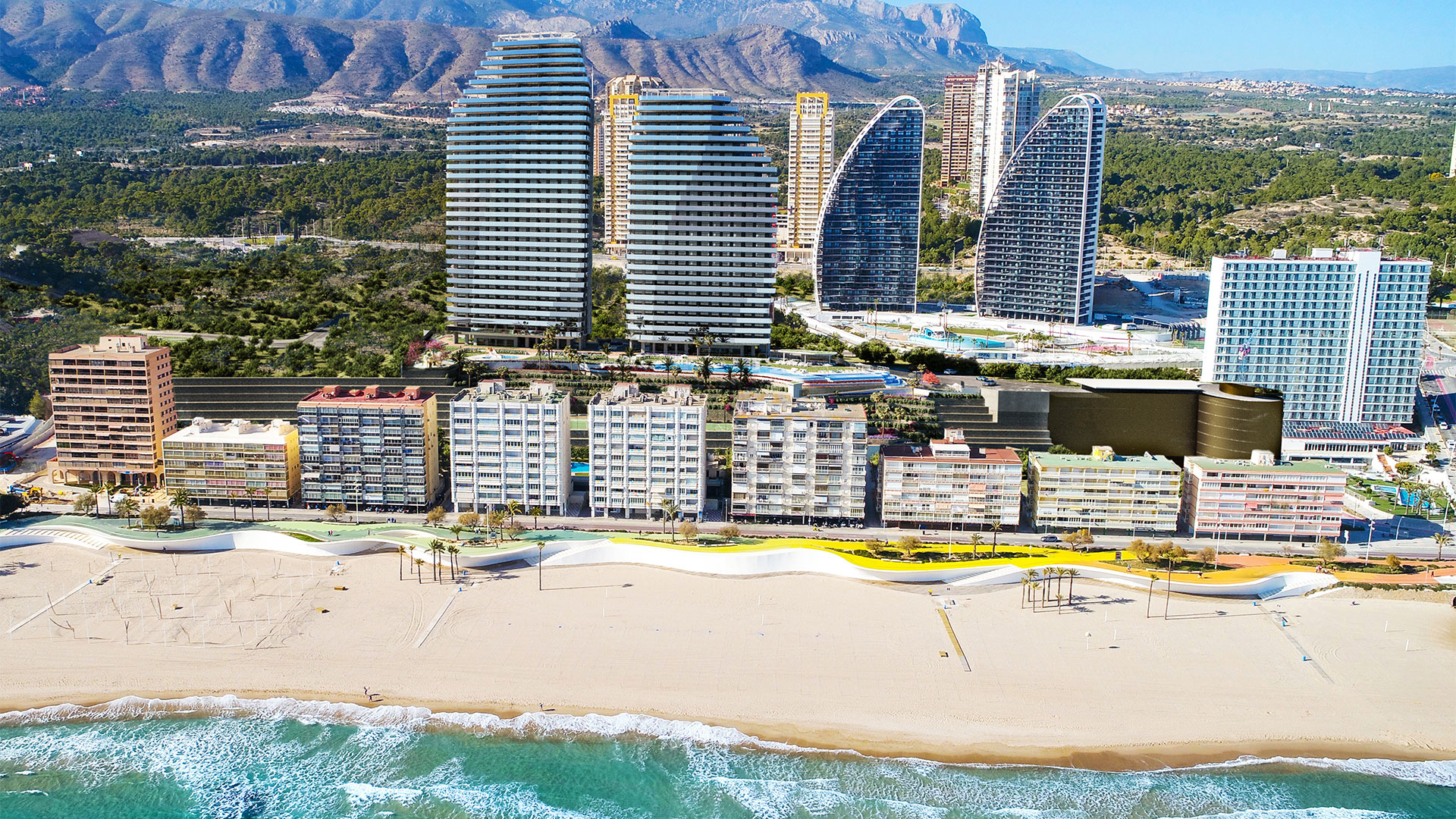 Appartement de luxe sur la plage avec une vue imprenable sur la mer à seulement 50 mètres de la plage