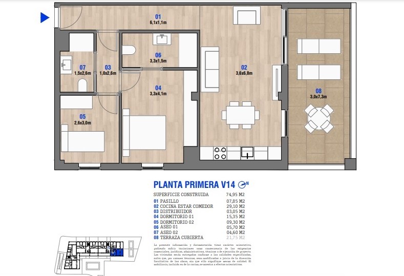 Appartement de luxe de 2 chambres à Javea