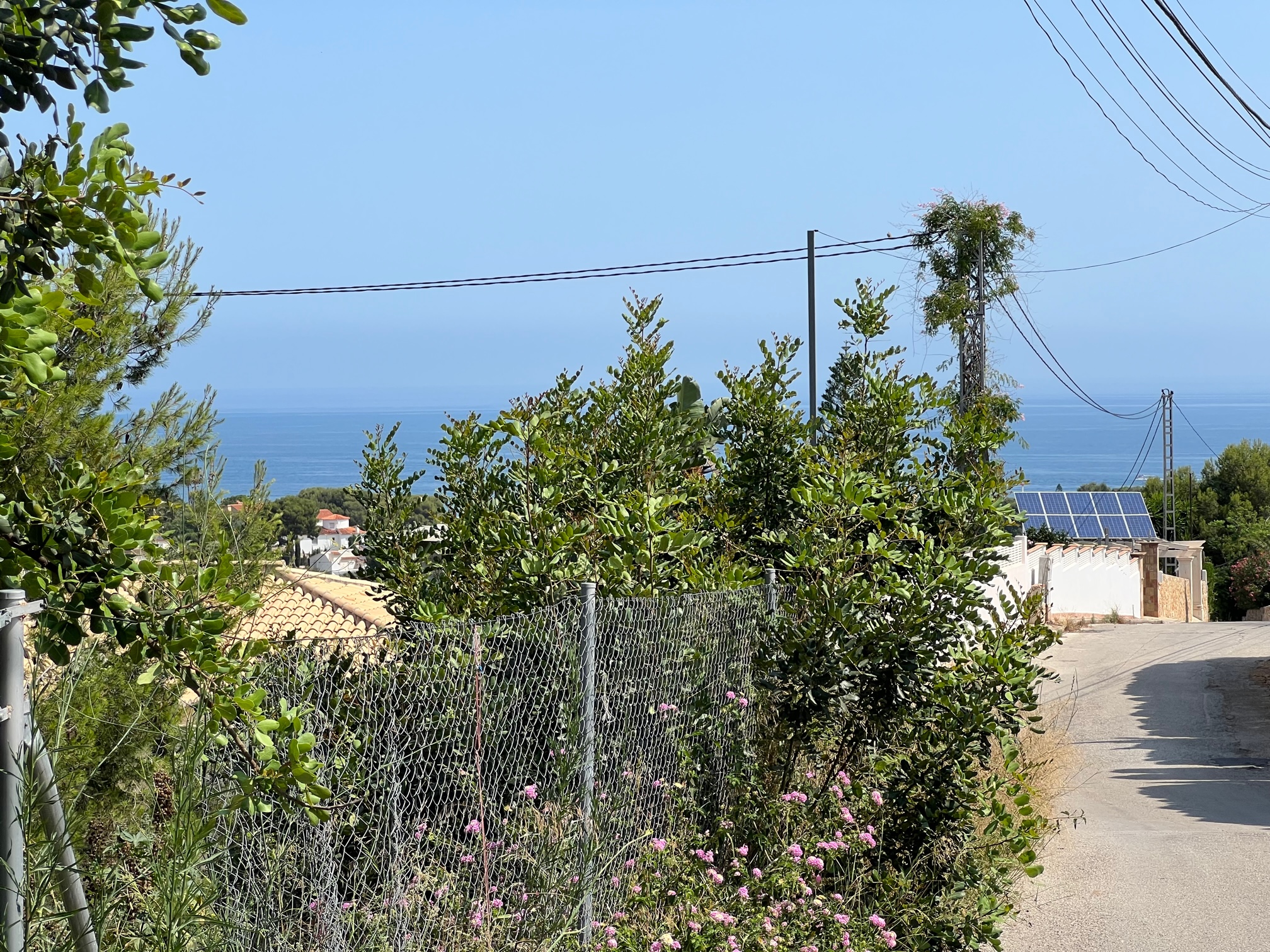 Perceel met uitzicht op zee en Montgó in Denia